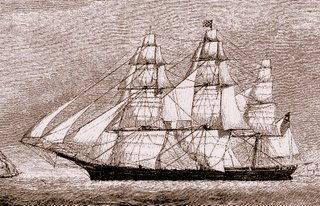 1849 Era Clipper Ship; Artist Unkinown