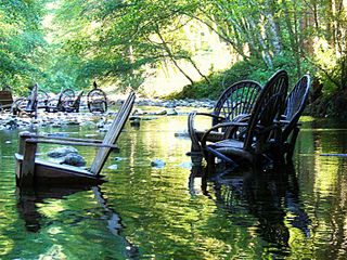 Big Sur River Inn Chairs in the River CC Dan Thomas