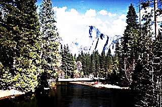 Half Dome & the Merced River; PD nps.gov