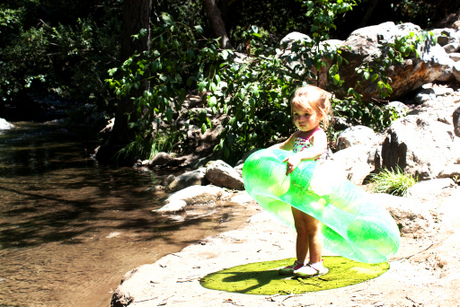 Little Girl Ready for Tubing Big Sur River; CC Tim Bellomo