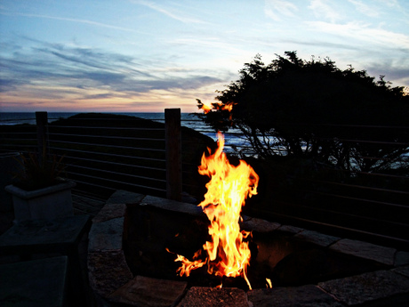 Moss Beach Distillery Firepit; CC Augie Ray