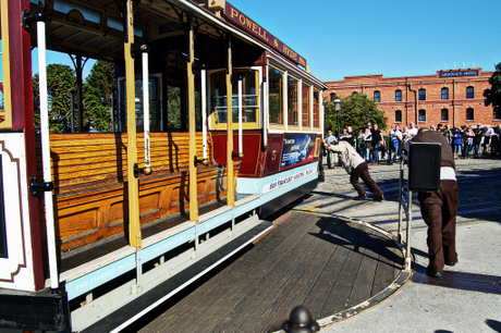 Turning a cable car around; CC Susan Smith