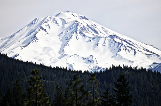 Snow Covered Mount Shasta; CC Charles Nadeau
