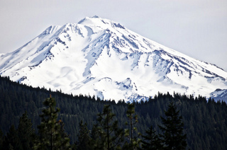 Snow Covered Mount Shasta; CC Charles Nadeau