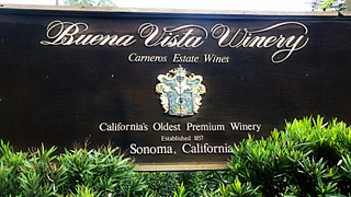 Entrance Sign to Buena Vista Winery; CC Ashleigh Nushawg