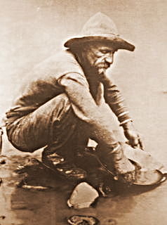Panning for Gold in 1850; Photographer Unknown