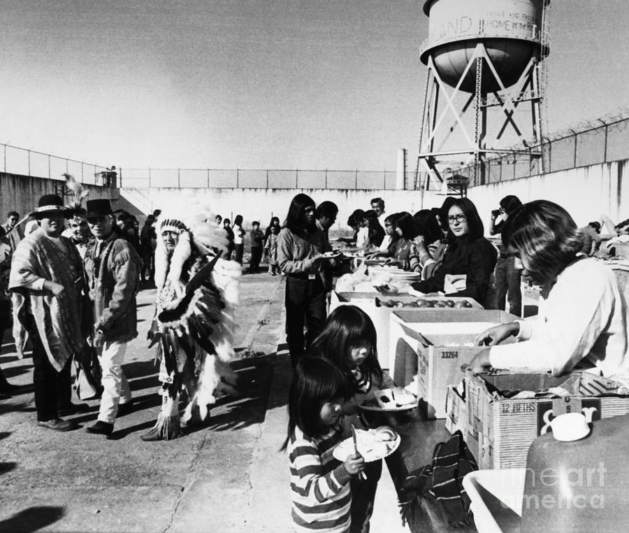 Native Americans During Alcatraz Occupation 1969-1971