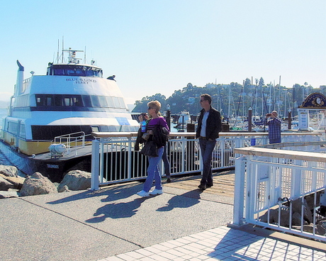 A ferry arriving from San Francisco by Suzi Rosenberg