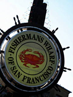 Fishermans Wharf Sign; by Suzi Rosenberg