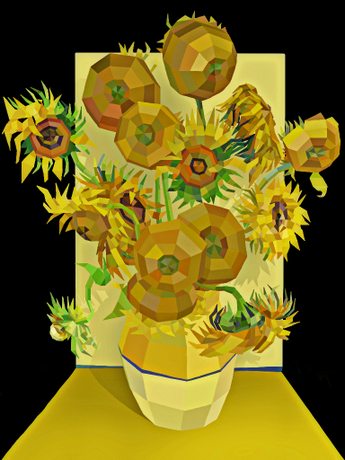 Taking Liberties with Vincent van Gogh's Sunflowers in a Vase; CC Paul Vera-Broadbent