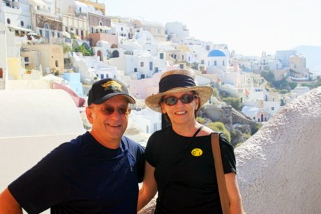 Wolf & I in Santorini